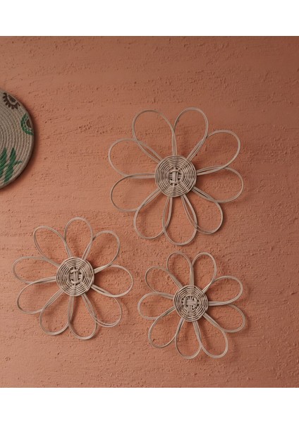Rattan 3'lü Bohem Duvar Süsü Duvar Tabağı modelleri