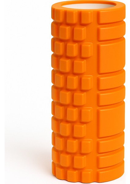 Foam Roller Masaj Rulosu – Yoga, Pilates, Fitness ve Fizyoterapi İçin EVA Köpük Masaj Aleti (33x14) Turuncu