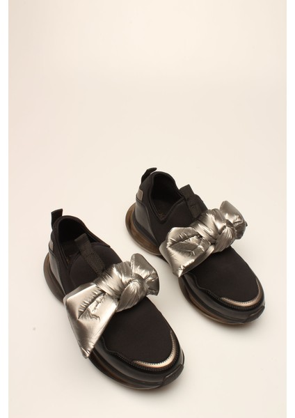 Idil Es Siyah-Gri Streç Kadın Spor