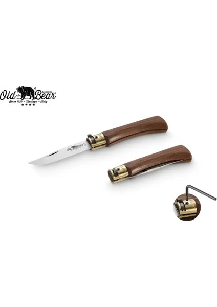 Antonini Old Bear 8cm Ceviz Ağacı Saplı M Çakı