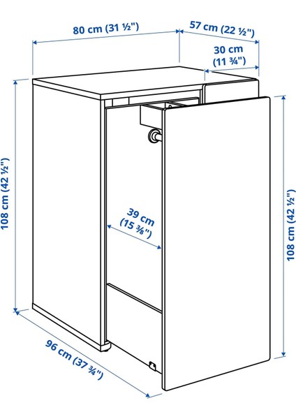 Smastad Çocuk Gardırobu Beyaz 80 x 55 x 108 cm fiyatları
