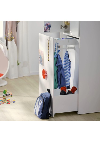 Smastad Çocuk Gardırobu Beyaz 80 x 55 x 108 cm modelleri