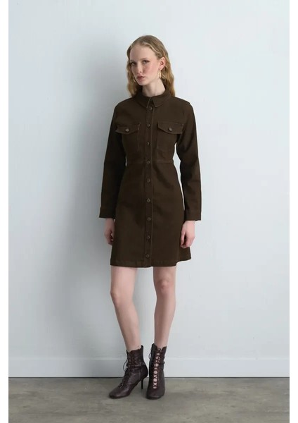 Koton Denim Elbise - Kahverengi fiyatları