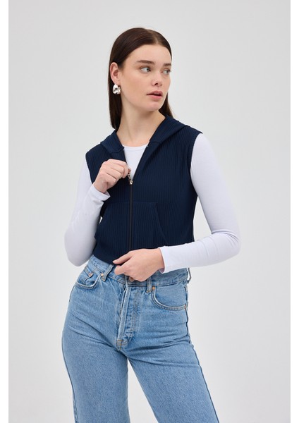 Laci Fermuarlı Sıfır Kol Kadın Yelek 8201A fiyatları