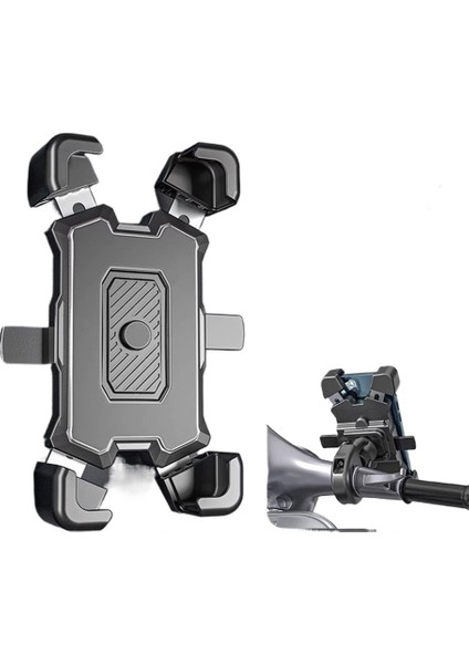 Motosiklet Braketi Sürücü Navigasyon Elektrikli Araç Bisiklet Darbeye Dayanıklı Cep Telefonu Braketi (Yurt Dışından)