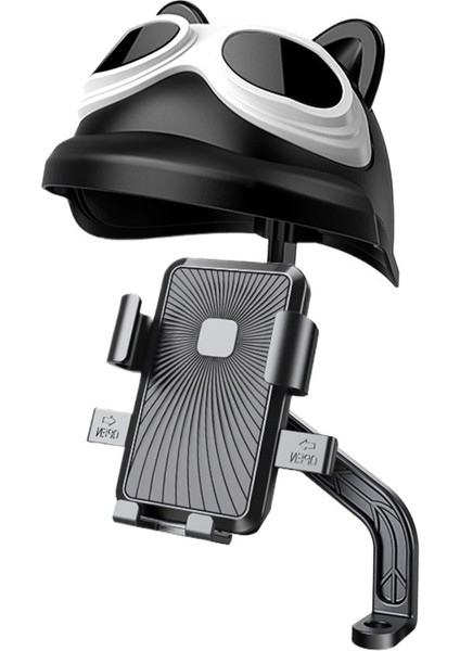 Küçük Kask Elektrikli Araba Cep Telefonu Tutucu Sürücü Bisiklet Motosiklet Yağmur Geçirmez Yeni Navigasyon Cep Telefonu Tutucu (Montaj Pozisyonu Dikiz Aynası) (Yurt Dışından)