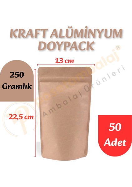 Kraft Alüminyum Doypack 13X22,5X7 cm (50 Adet) fiyatları