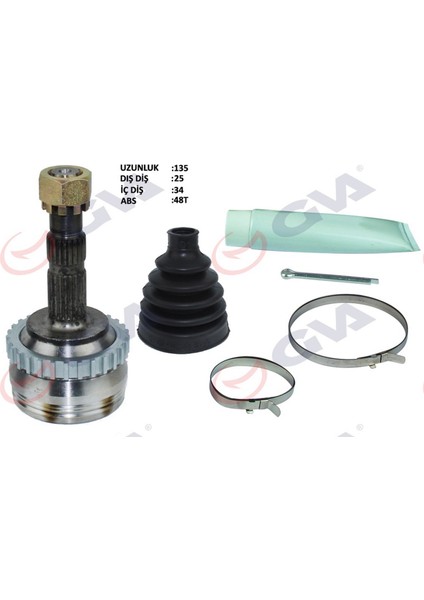 Mtxdpn Aks Kafasi Diş Ön Corsa C-Combo 1.3 Cdti-1.7dti 00-06 Abs Li 29 Diş 22X28X52 150MM