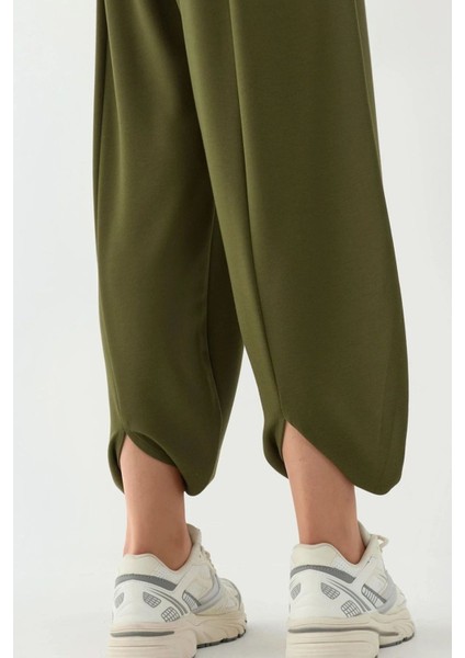 Kadın Cepli Modal Touch Şalvar Pantolon Haki Yeşil indirimleri