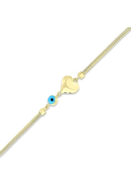 Kalp Figürlü Altın Bileklik - 14K fiyatları