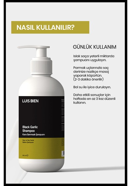 Kara Sarımsak Şampuanı 500 ml fiyatları