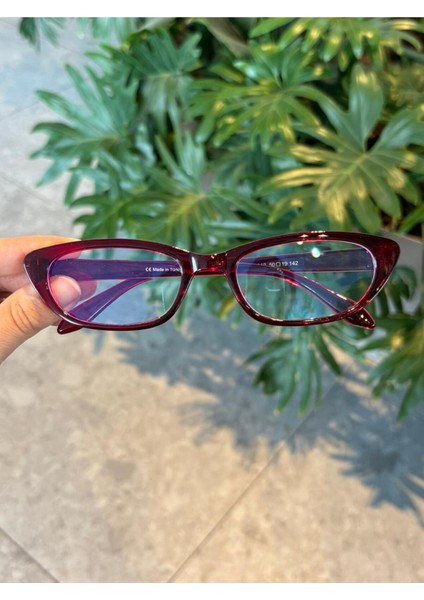 Aventino Bordo Cat Eye Küçük Çekik Minik Retro Mavi Işık Korumalı Gözlük Ekran Gözlüğü modelleri