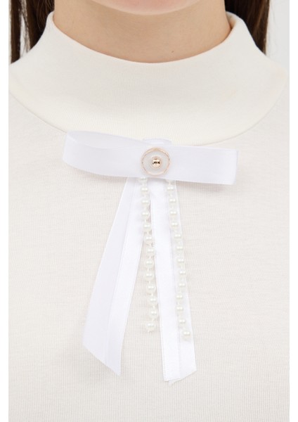 Ekru Bronşlu Uzun Kol Bluz 8197A indirimleri