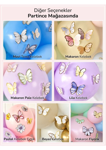 48 Adet Pembe Tema Kelebek Süsleyici Parti Süsü Pembe Kelebek Doğum Günü Süsü Bride Parti Süsleme