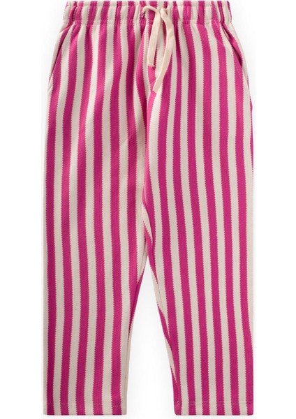 Çizgili Eşofman 3-12 Yaş Fuşya