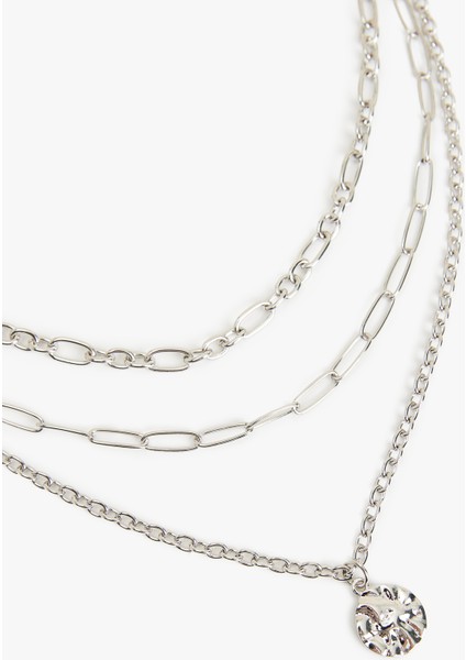 3 Sıra Charm Detaylı Çoklu Zincir Kolye fiyatları