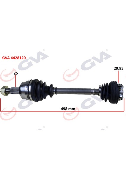Mtxdpn Komple Aks Sağ Mil Siz Aks Lale Siz Grande Punto 1.3 Mjt 75HP 497MM