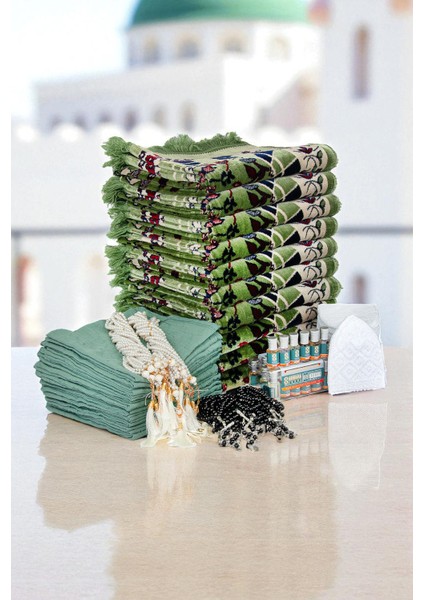 20 Kişilik Hac ve Umre Hediyelik Kadife Seccade Seti Esanslı – (Rvz-Bhr)