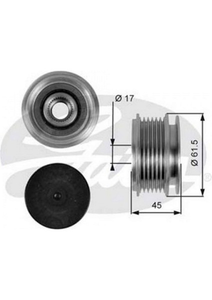 Mtxdpn Alternatör Kasnaği (Rulmanli) Passat-Golf Iii-Iv 1.9tdi-Caddy Iii 1.7sdi-1.9tdi-Cordoba 1.9d
