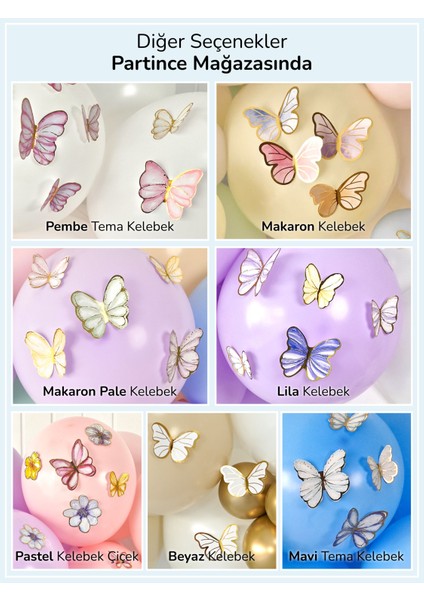 48 Adet Makaron Fiyonk Süsleyici Parti Süsü Fiyonk Doğum Günü Süsü Parti Süsleme