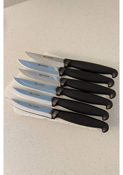 Denprestij 6'lı Meyve Bıçağı Seti Siyah