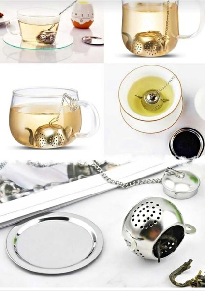 Paslanmaz Çelik Demlik Figürlü Çay Süzgeç Bitki Çayı Demleme Çaykahve Demleme Bardak Çaydanlık modelleri