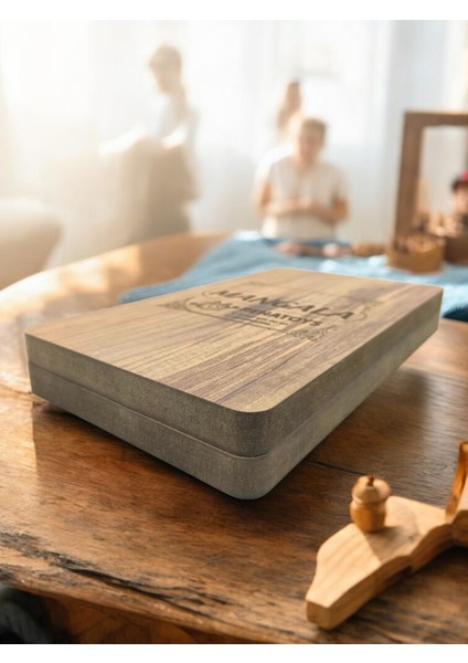 Ahşap Mangala Seti 16X56 cm (Kırmızı Taşlı) fırsatları