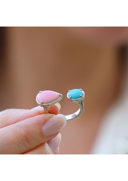 Damla Elips Gümüş Yüzük modelleri