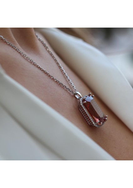 Zultanit Taşlı Mega Baget Gümüş Kolye fırsatları