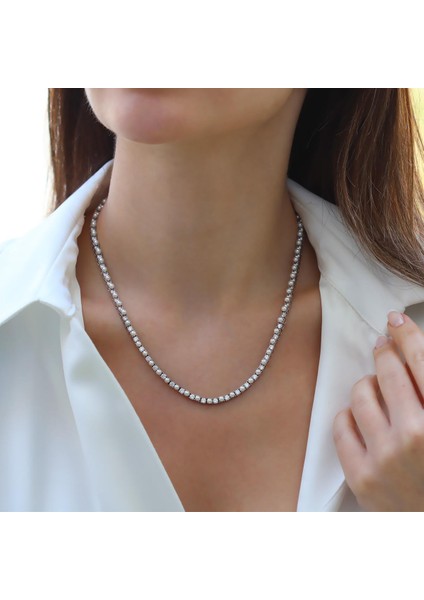 Incili Su Yolu Gümüş Kolye