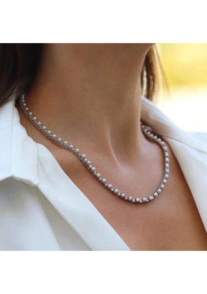 Incili Su Yolu Gümüş Kolye modelleri