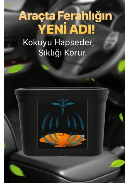 Çift Bölmeli Akıllı Araç Çöp Kovası Aracınızda Temizlik ve Düzenin Yeni Adı