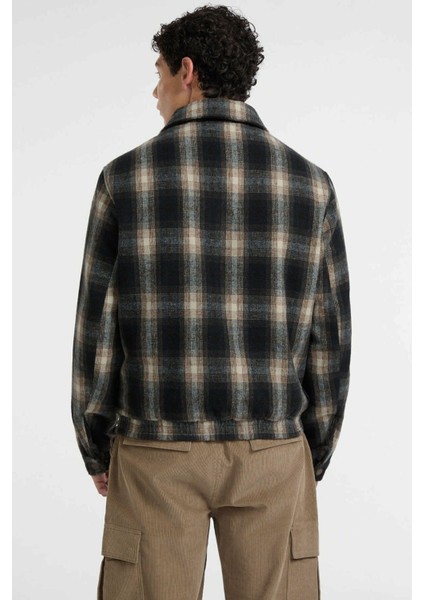 Erkek Yün Karışımlı Bomber Ceket - Çok Renkli fiyatları