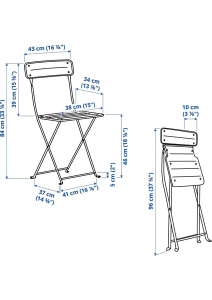 Sundso Katlanabilir Masa ve Katlanabilir Sandalye Seti Koyu Mavi 65 x 65 cm Mindersiz 2 Sandalyeli Kare modelleri