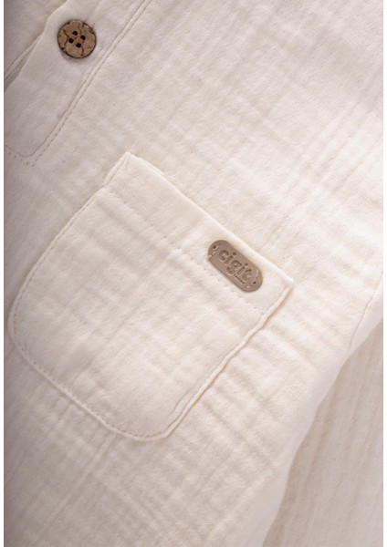 Organik Bohem Gömlekli Mevsimlik Takım 8-12 Yaş Naturel modelleri