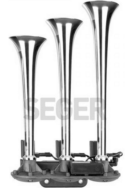 Mtxdpn Üç Borulu 8 Ses Kombinasyonlu 12V Nostalji Korna-Krom Borulu