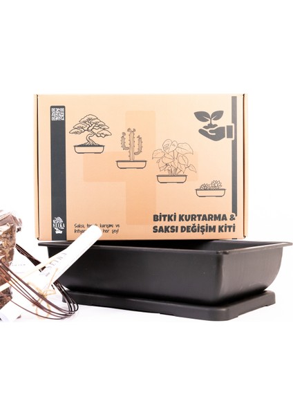Bonsai Kurtarma ve Saksı Değişimi Kiti No.1 Siyah