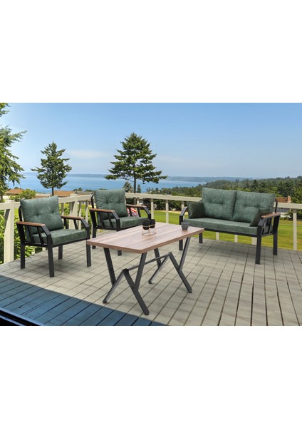 NERGİZ 2 1 1 MASA BAHÇE BALKON MUTFAK MOBİLYASI,YEŞİL modelleri