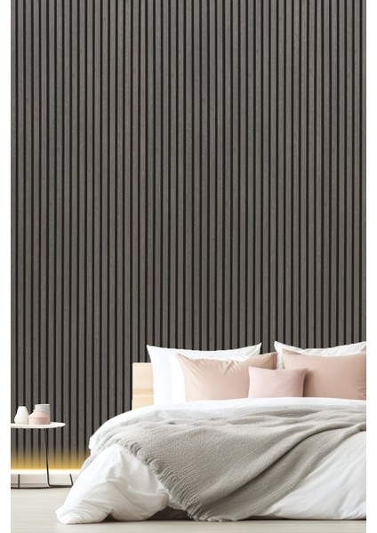 Mdf Ahşap Akustik Duvar Paneli 60X275 cm - Gri Meşe fırsatları