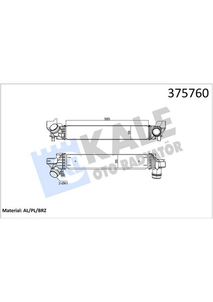 Mtxdpn Turbo Radyatoru B38 Bmw F40 F44 F45 F46 F48 F39 Mini B36 B38 F54 F55 F56 F57 F60