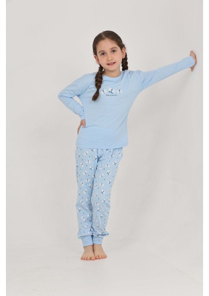Kız Çocuk Kelebek Baskılı Pijama Takım modelleri