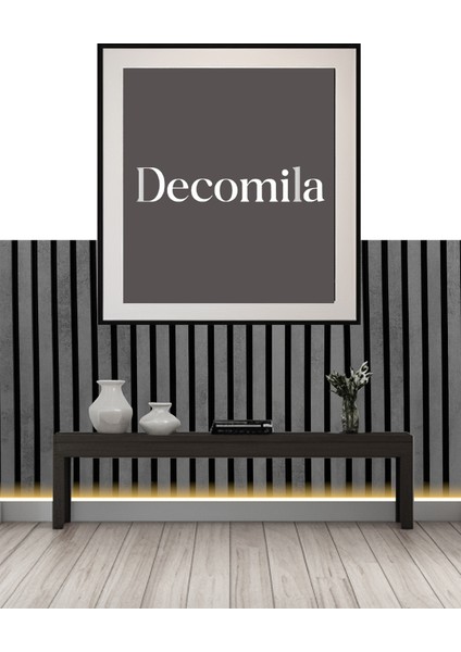 Mdf Ahşap Akustik Duvar Paneli 60X275 cm - Koyu Taş