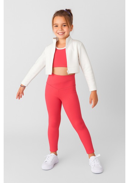 Kız Çocuk 3'lü Spor Crop Takım