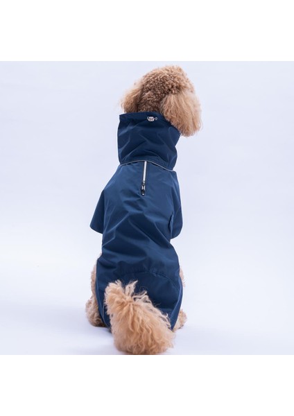 Lacivert Colombia Prime Orta ve Büyük Irklar Için Köpek Yağmurluğu Köpek Kıyafeti Su Geçirmez Yağmurluk modelleri