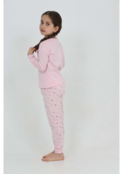 Kız Çocuk Kelebek Baskılı Pijama Takım indirimleri