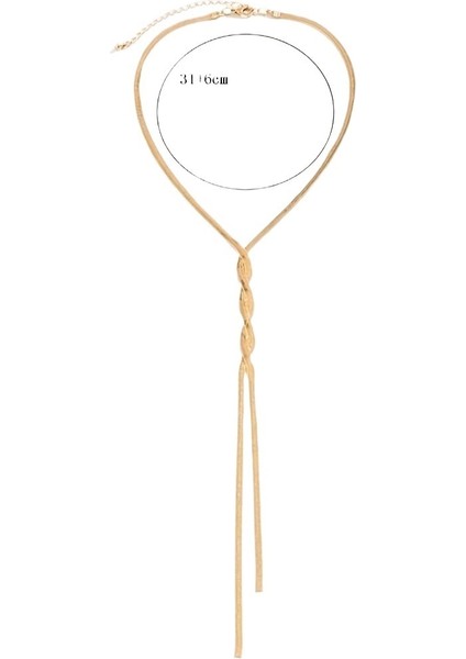 Takı Basit Zincir Uzun Para Takı Yaratıcı Sarma Zincir Püskül Kolye Kadın (Yurt Dışından)