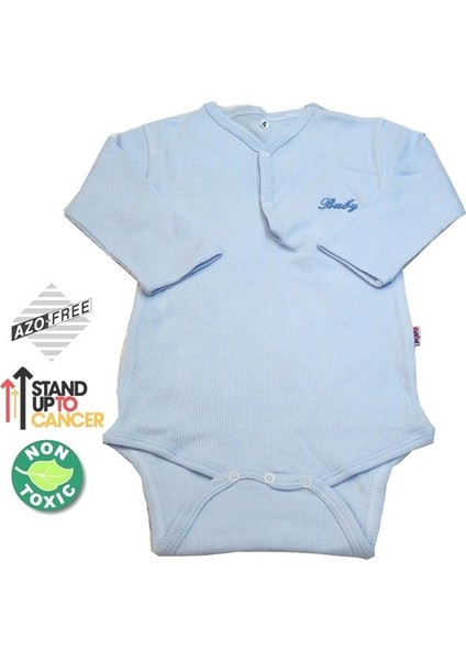 Sema Baby Uzun Kol Kaşkorse Badi (Body) - Mavi 6-12 Ay indirimleri