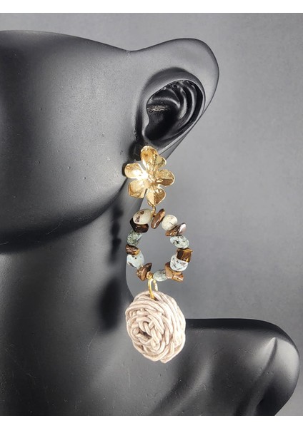 Özel Tasarım Doğal Taş Küpe