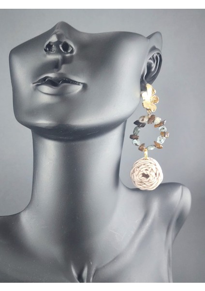 Özel Tasarım Doğal Taş Küpe modelleri