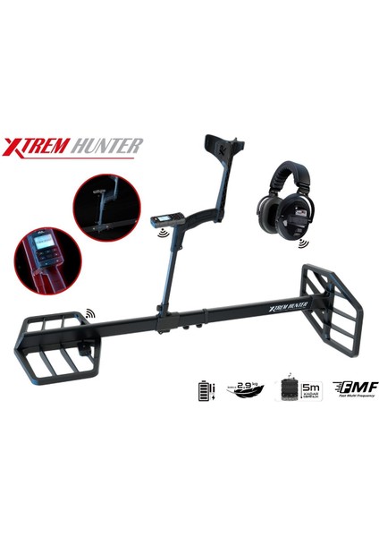 Xtrem Hunter DEDEKTÖR-28FMF Başlık Deus 2 Ana Kontrol Ünitesi WSA2XL Kulaklık (Double Paket) Siyah fiyatları